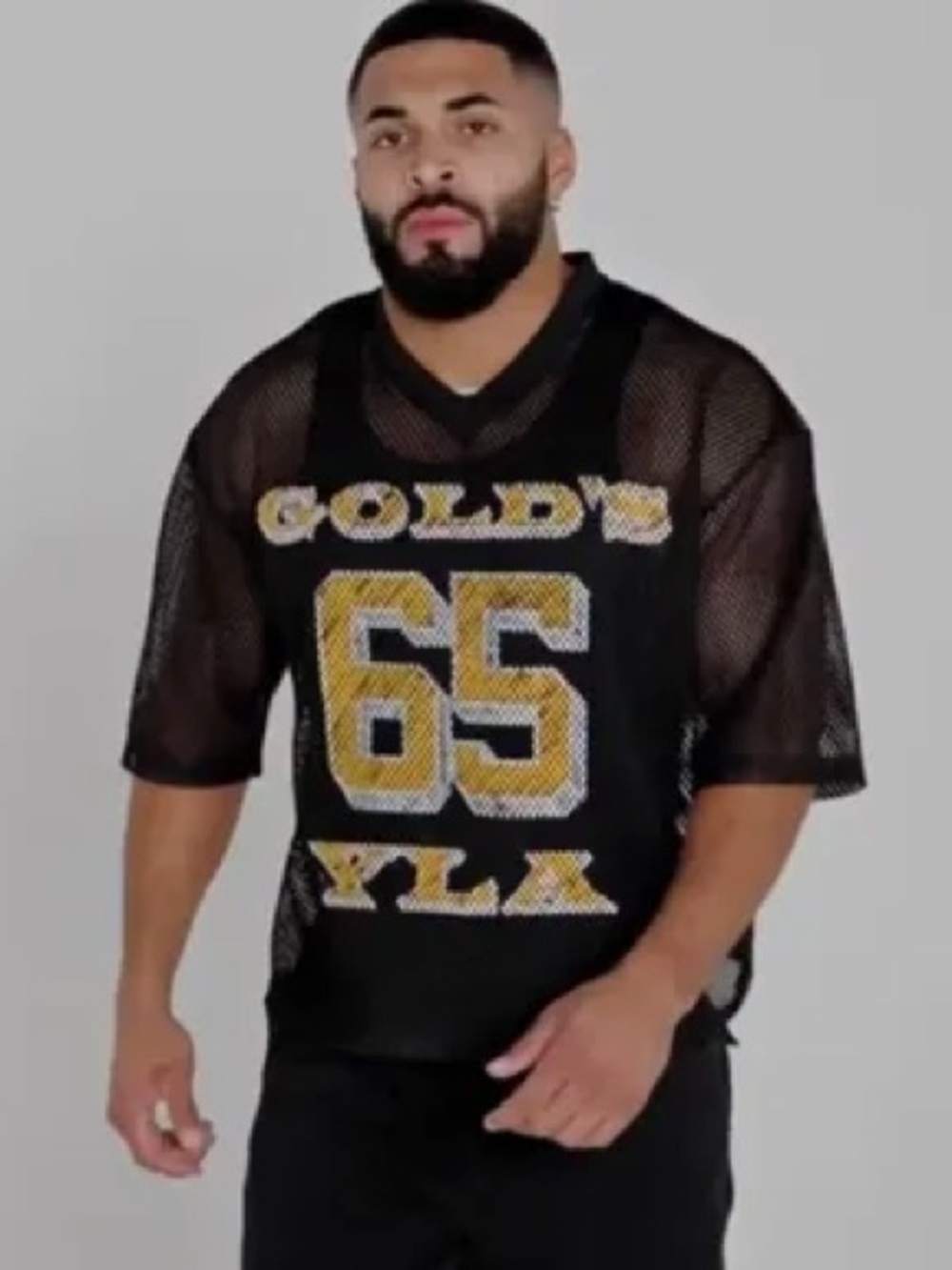 YOUNGLA 4078 Gold's Gym Mesh Jersey